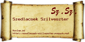Szedlacsek Szilveszter névjegykártya
